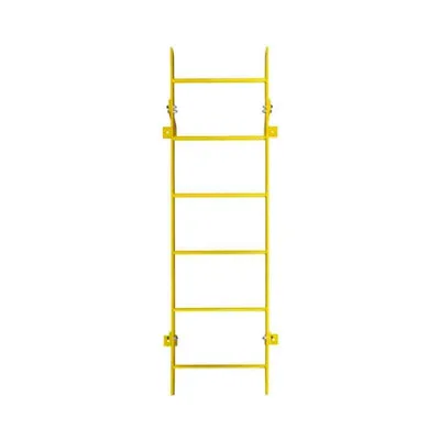 Ballymore WLFS0112-Y 12-Rung Yellow Steel Fixed Safety Ladder