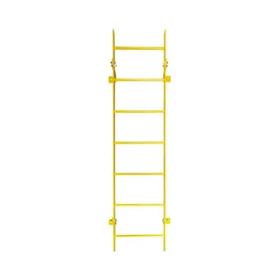 Ballymore WLFS0116-Y 16-Rung Yellow Steel Fixed Safety Ladder