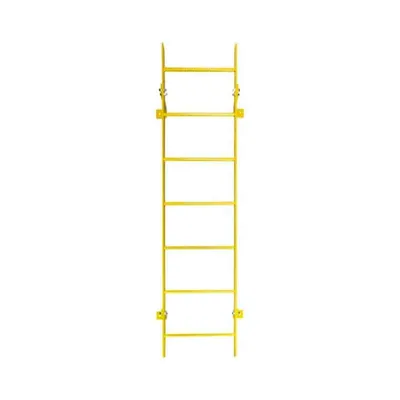 Ballymore WLFS0119-Y 19-Rung Yellow Steel Fixed Safety Ladder