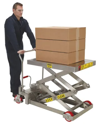 Vestil CART-800-D-SS Stainless Steel Scissor Carts 5
