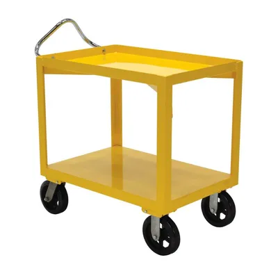 Vestil DH-MR2-3060-D Ergo Handle Cart with Mold-On-Rubber Casters and Drain