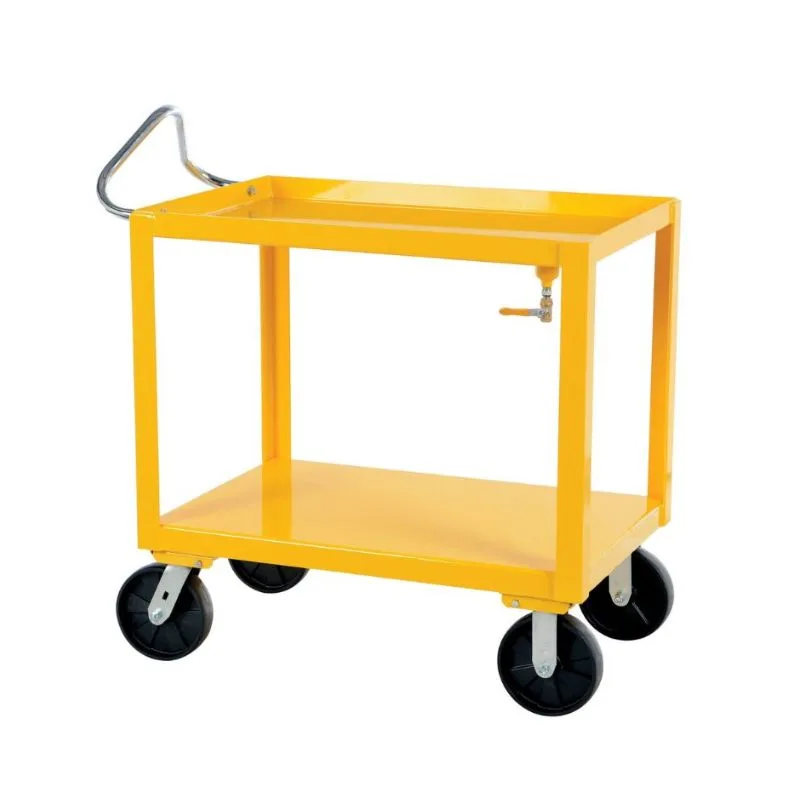 Vestil DH-PH4-2436-D Heavy Duty Ergo Handle Cart with GFN Casters and Drain