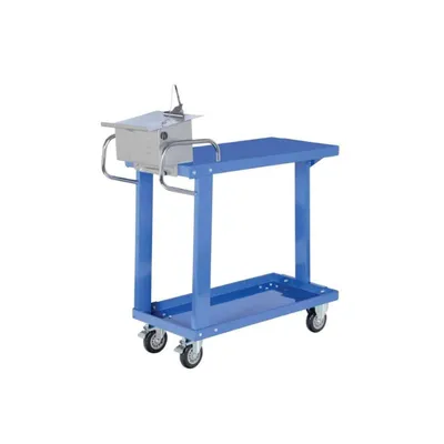 Vestil EASY-A-1836-WT Steel Platform Heavy Duty 3 Shelf Ergo Handle Cart with GFN Casters