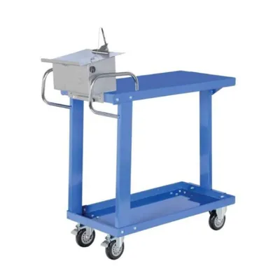 Vestil EASY-A-1836-WT Heavy Duty 3 Shelf Ergo Handle Cart with GFN Casters