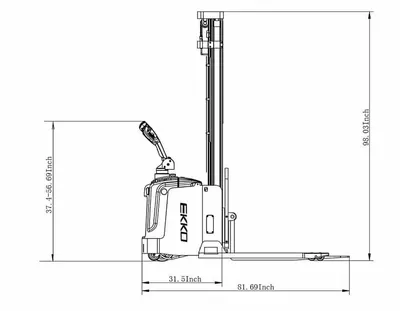 EKKO EB16EAS Electric Straddle Stacker 5