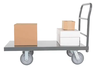 Vestil ECSPT-2448-C10D Steel Smooth Deck Platform Truck with Thermoplastic Rubber 6