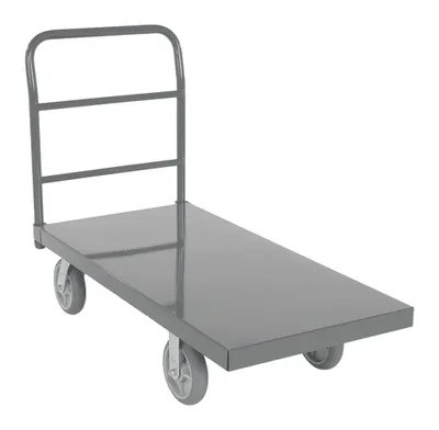 Vestil ECSPT-2448-C10D Steel Smooth Deck Platform Truck with Thermoplastic Rubber