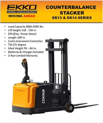 EKKO EK13-138 Counterbalance Walkie Stacker