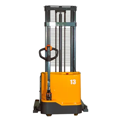 Full Powered Straddle Stacker EB13C-118, 2,800 lbs. Capacity Rear View