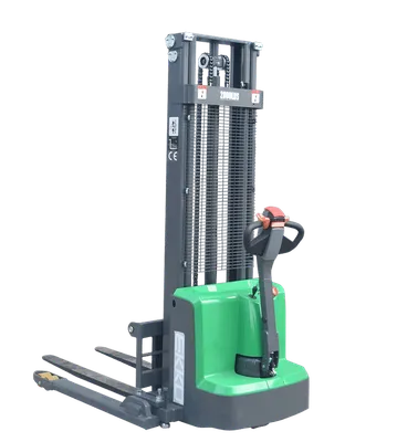 EKKO Lifts EB13E-138Li pallet stacker shown from an alternate angle