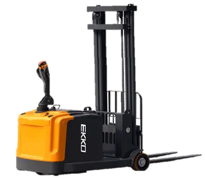 EKKO Lifts EK14-130 pallet stacker shown from an alternate angle