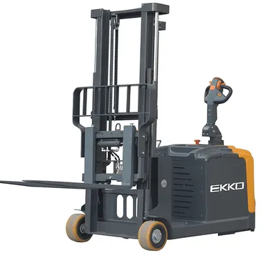 EKKO Lifts EK14S-130 pallet stacker shown from an alternate angle