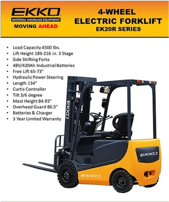 EKKO EK20R 4 Wheel Electric Forklift