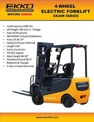 EKKO EK20RL 4 Wheel Electric Forklift PDF1
