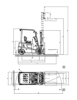 EKKO EK22-189LI 4 Wheel Electric Forklift Specs