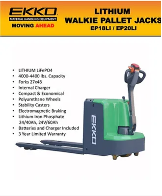 EKKO EP20LI Lithium Iron Phosphate Electric Pallet Jack