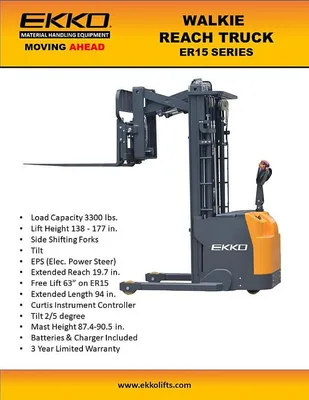 EKKO ER15 Electric Walkie Reach Truck 1