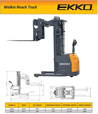 EKKO ER15 Walkie Reach Truck