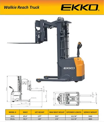 EKKO ER15 Walkie Reach Truck