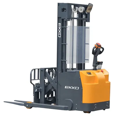 EKKO Lifts ER15 pallet stacker shown from an alternate angle