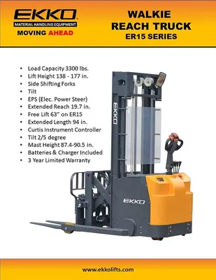EKKO ER15L Electric Walkie Reach Truck 1