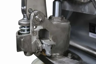 Eoslift M20S stainless pallet jack shown from an alternate angle