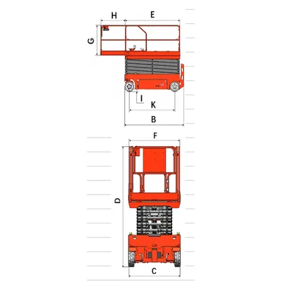 Scissor Aerial Work Platform ES40E-LI, 13' Lift Height BP