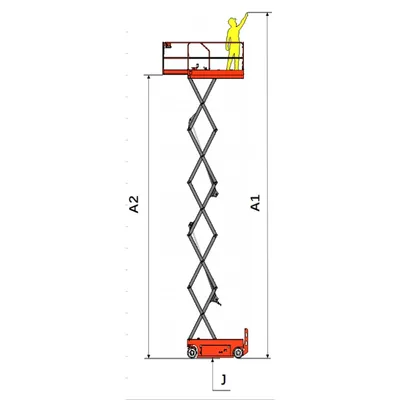 Scissor Aerial Work Platform ES40E, 13' Lift Height