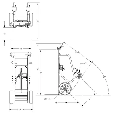 Hand Truck F89699, 1,000 lb. Capacity