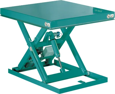 Lift Products Scissor Lift, 32" x 39" platform, 31" raised height, foot controls, 1100 lb capacity