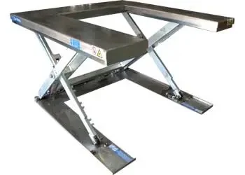 Lift Products Stainless Steel Lift Table, 56" x 45" platform, foot controls, 2200 lb capacity