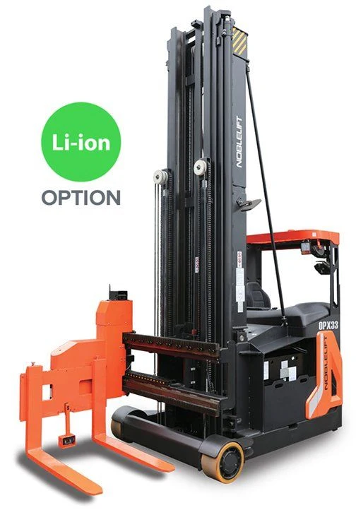 Noblelift OPX33 Swing Reach Very Narrow Aisle Turret Truck