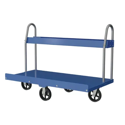 Vestil PRCT-T-3060-MR Steel Panel Truck with Storage Tray and Mold On Rubber Wheels