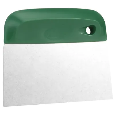 Vikan Dough Cutter/Scraper, Stainless Steel Blade, Flexible — Green