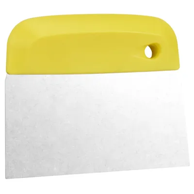 Vikan Dough Cutter/Scraper, Stainless Steel Blade, Flexible — Yellow