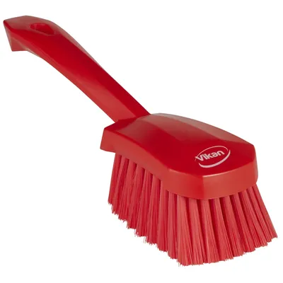 Vikan Washing Brush with short handle — Red