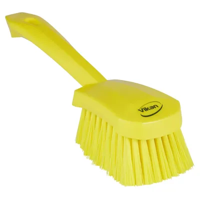 Vikan Washing Brush with short handle — Yellow