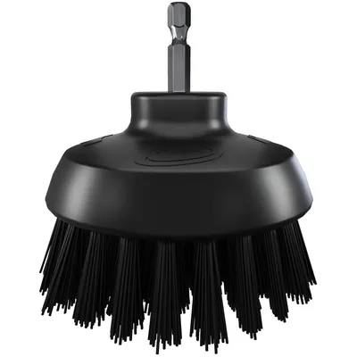 Vikan HyDrive Round Brush, Ø90 mm, Very hard — Black