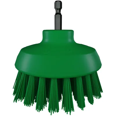 Vikan HyDrive Round Brush, Ø90 mm, Very hard — Green