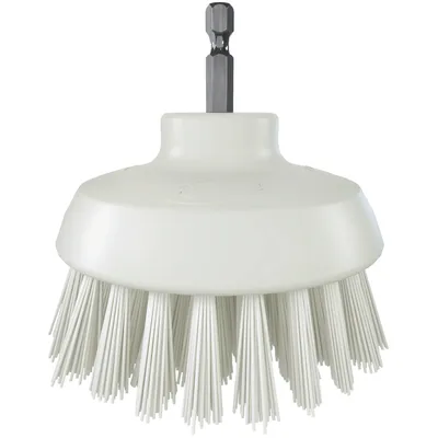 Vikan HyDrive Round Brush, Ø90 mm, Very hard — White