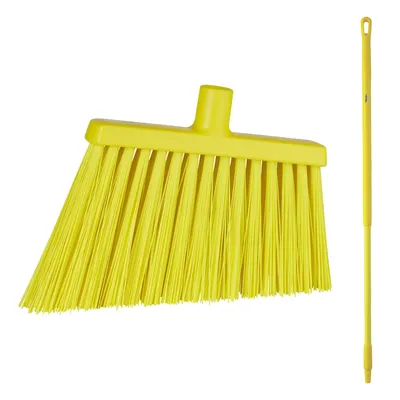 Vikan Angle Cut Broom/Handle 51 Inch Kit — Yellow