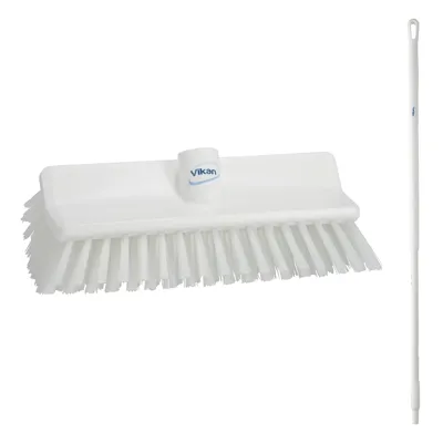 Vikan High-Low Brush/Handle 51 Inch Kit — White