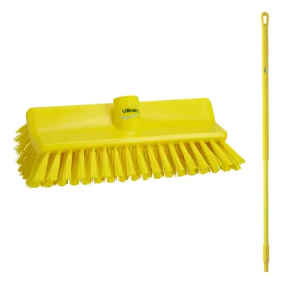 Vikan High-Low Brush/Handle 51 Inch Kit — Yellow