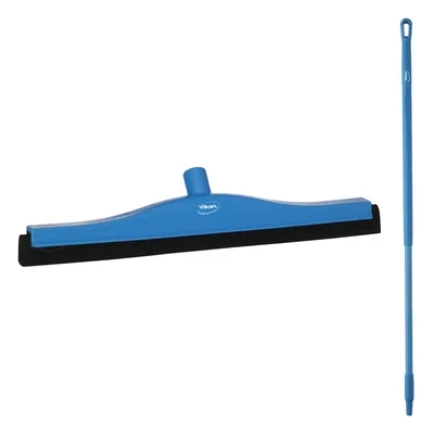 Vikan Floor Fixed Head Squeegee/Handle 51 Inch Kit — Blue