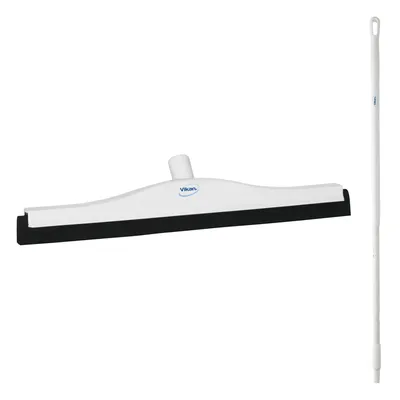 Vikan Floor Fixed Head Squeegee/Handle 51 Inch Kit — White