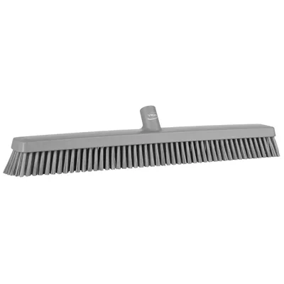 Vikan Soft/Stiff Push Broom 23.6 Inch — Gray
