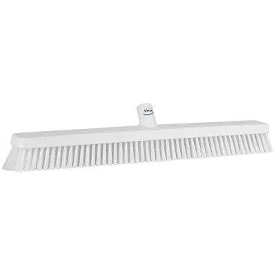 Vikan Soft/Stiff Push Broom 23.6 Inch — White