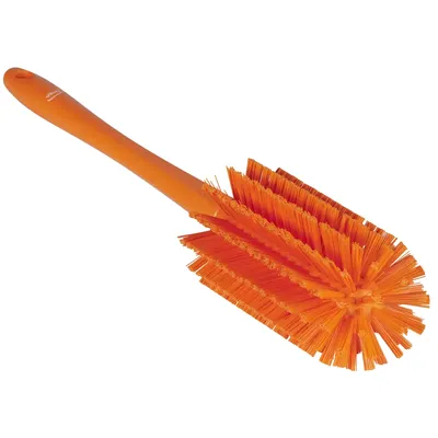 Vikan one piece 80 mm Medium Pipe Brush w/handle — Orange