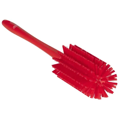 Vikan one piece 80 mm Medium Pipe Brush w/handle — Red