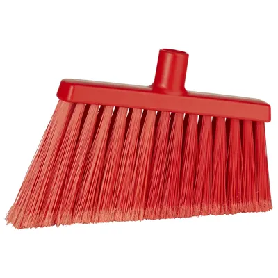 Vikan Soft Angled Broom Flagged — Red